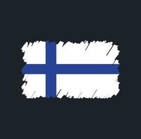 pincel de bandera de finlandia vector