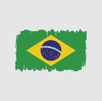 trazos de pincel de bandera de brasil. bandera nacional vector
