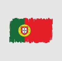 Portugal Flag Brush Strokes. National Flag vector