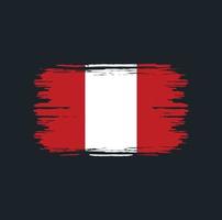 pincel de bandera peruana. bandera nacional vector