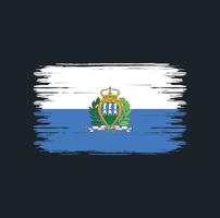 cepillo de bandera de san marino. bandera nacional vector