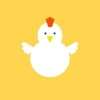 isolated on white background. bird farm animal concept icon, vector illustration and stock