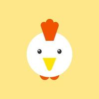 cute and kawaii kawaii chicken flat design vector illustration