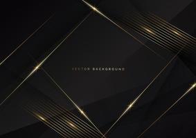 Abstract elegant gold lines diagonal on grey and black background. Luxury style with copy space for text. vector