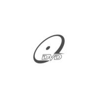 Ilustración de vector de plantilla de diseño de icono de logotipo de DVD