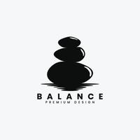 Rock balancing logo design vector inspiration for spa and wellness