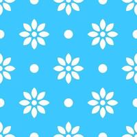 seamless pattern with flowers and dots. seamless geometric texture vector