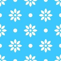 seamless pattern with flowers and dots. seamless geometric texture vector