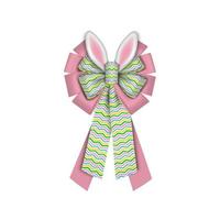 funny easter bow with rabbit ears vector