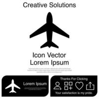 avión, icono, vector, eps, 10 vector