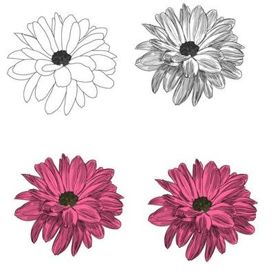 Flower Shading Vector Art Icons And Graphics For Free Download Flower Shading Vector Art Icons And Graphics For Free Download