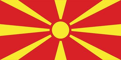 North Macedonia Flag vector