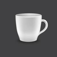 Monochrome picture, large ceramic cup with round pattern and saucer, vector  illustration on white background 9586277 Vector Art at Vecteezy