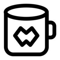 Cup With Outline Icon suitable for House icon set vector