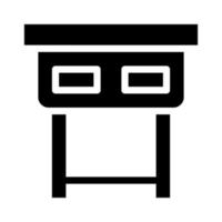 Table With Solid icon suitable for House Icon Set vector
