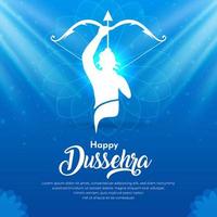 celebración de la ilustración de vector de fondo del día de dussehra. feliz concepto de diseño del día dussehra.