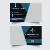 Modern creative business card, horizontal simple clean template design, layout in rectangle size, stylish business card template or visiting card design template vector