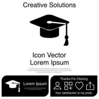 Graduation Cap Icon Vector EPS 10