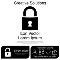 Padlock Icon Vector EPS 10