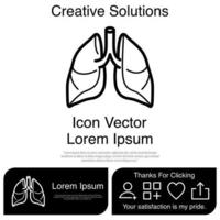 iconos de pulmones vectoriales eps 10 vector