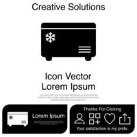 congelador, icono, vector, eps, 10 vector