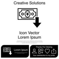 Down Investment Icon Vector EPS 10