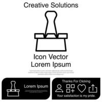 Binder Clip Icon Vector EPS 10