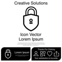 Padlock Icon Vector EPS 10