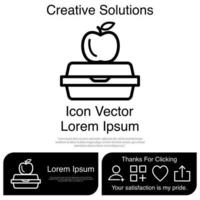 fiambrera, icono, vector, eps, 10 vector