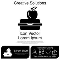 fiambrera, icono, vector, eps, 10 vector