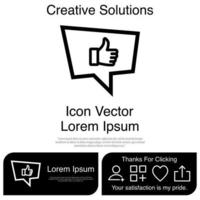 Good Comment, Thumbs Up Comment Icon Vector EPS 10