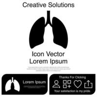 iconos de pulmones vectoriales eps 10 vector