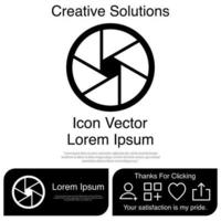 Camera Shutter Icon Vector EPS 10