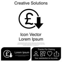 Down Investment Icon Vector EPS 10