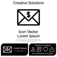 Envelope With Money Icon Vector EPS 10