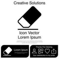 borrador, icono, vector, eps, 10 vector