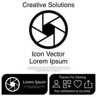 Camera Shutter Icon Vector EPS 10