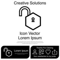 Padlock Icon Vector EPS 10