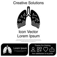 iconos de pulmones vectoriales eps 10 vector