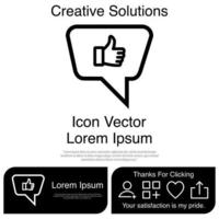 Good Comment, Thumbs Up Comment Icon Vector EPS 10