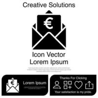 Envelope With Money Icon Vector EPS 10