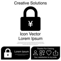 Padlock With Money Icon Vector EPS 10