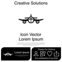 avión, icono, vector, eps, 10 vector