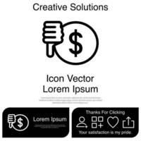 Down Investment Icon Vector EPS 10