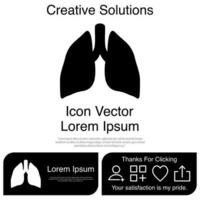 iconos de pulmones vectoriales eps 10 vector