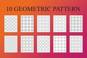 Geometric Pattern Seamless set vector