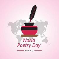 World Poetry Day Vector Illustration. Suitable for greeting card poster and banner.
