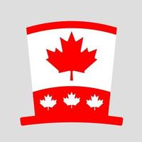 Canada Day hat, First of July hat isolated on grey background. Dominion Day, 1 July, Icon. vector