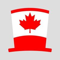 Canada Day hat, First of July hat isolated on grey background. Dominion Day, 1 July, Icon. vector