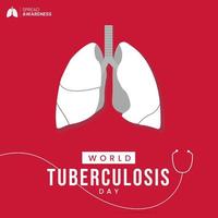 World tuberculosis day awareness about tuberculosis design vector